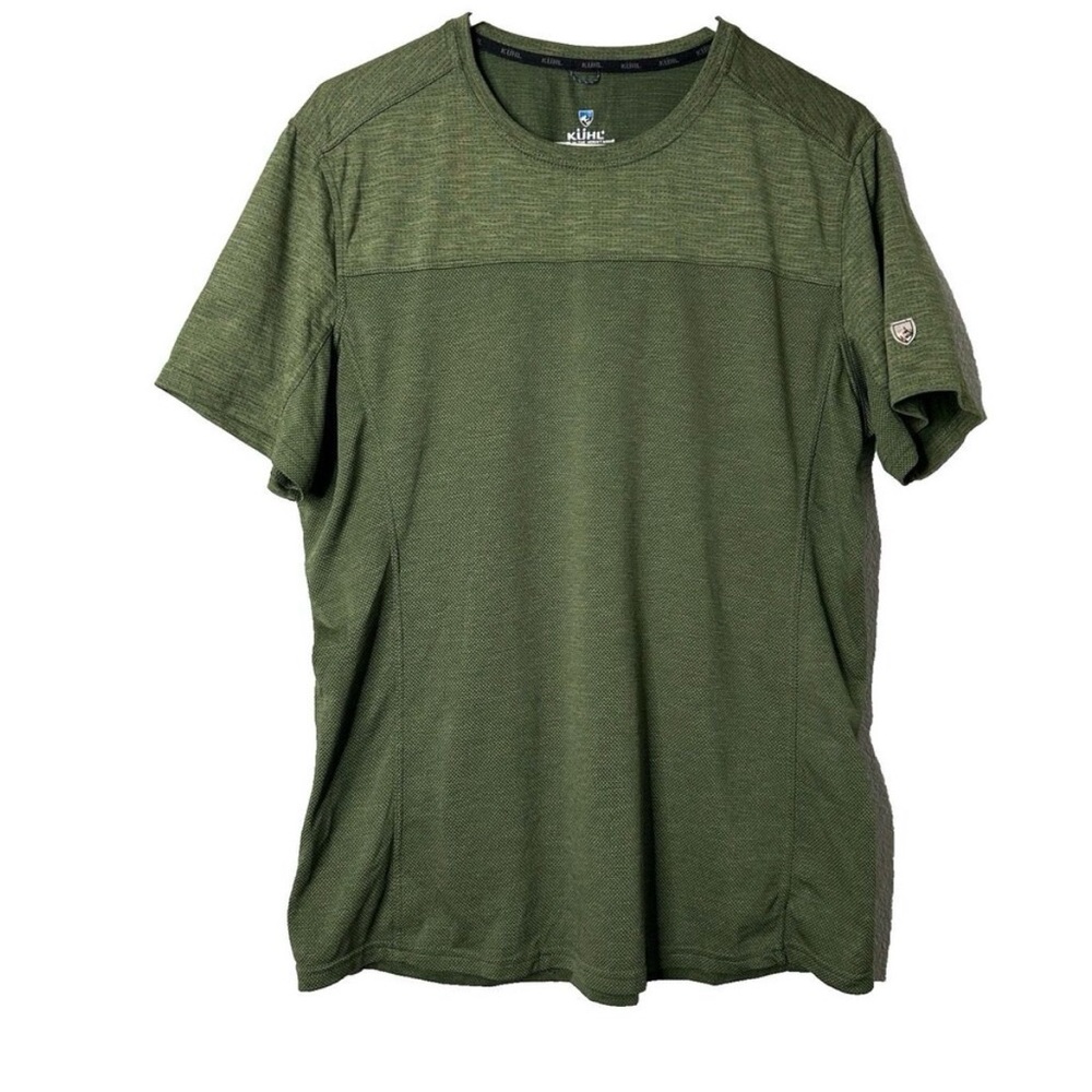 KUHL Engineered Krew T Shirt Mens Size Large Green Performance Athletic Vented - Picture 3 of 5
